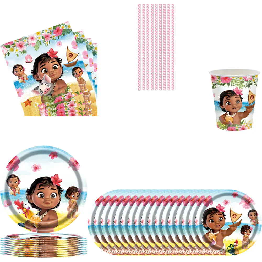Wholesale of birthday party decorations, party supplies, disposable tableware sets, celebration parties, balloons, dining supplies, cups, plates, ba