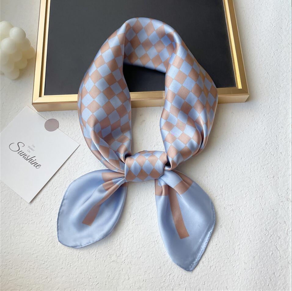 Geometry Printing Flower imitate Silk Scarf Headband for Women Lady Fashion Long Handle Bag Scarves Paris Shoulder Tote Luggage Ribbon Head Wraps 70