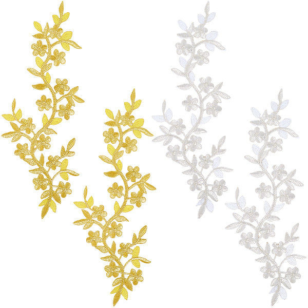 4 toppa termoadesiva-cucibile in poliestere in 2 colori