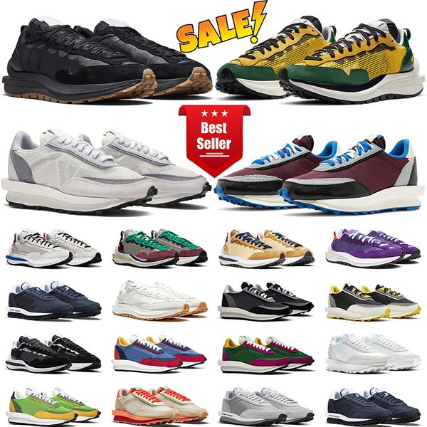 2025 designer shoes LDV Waffle sacais mens Casual sneakers women trainers Personality Fragment Grey Kiss of Death Black White Sail Gum size