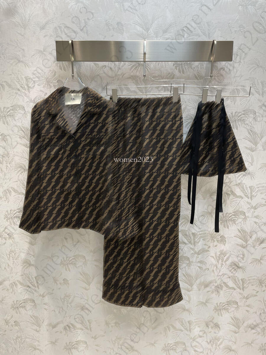 Women tracksuit pants set Brand lapel shirts two-piece Designer pant fashion logo long sleeve shirt vacation casual blouses suit trousers 2pcs Feb 1