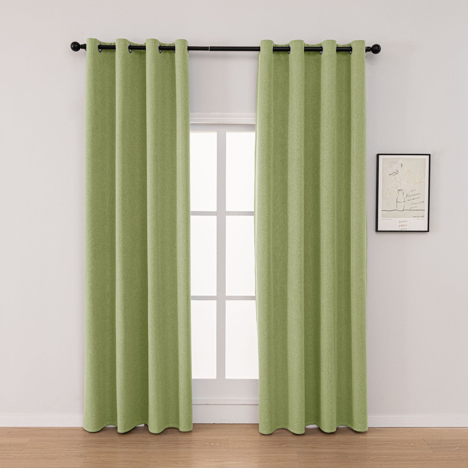 YL-36567 cross-border linen cotton linen full blackout curtain sunscreen sunshade heat insulation solid color foreign trade curtain