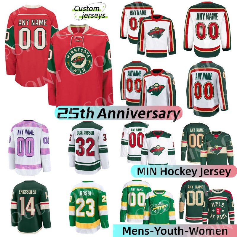 MIN Wild 25th Anniversary hockey jerseys #97 Kaprizov #36 Zuccarello Boldy #7 Faber Fleury jerseys Eriksson Ek Hartman Brock Ryan Rossi Reverse 2025