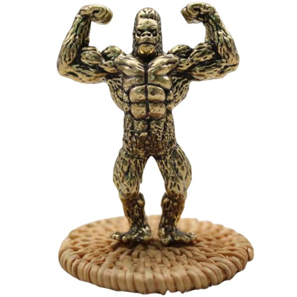 Fitness-Inspired Muscle Gorilla Ornament for Desks and Shelves of Gym Enthusiast Bodybuilder Miniature Figure