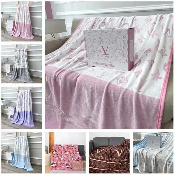 Blankets Designer Blanket 150X200cm Brand Letter L Air Fashion Conditioning Travel Bath Towel Soft Winter Fleece Shawl Throw hoodies798