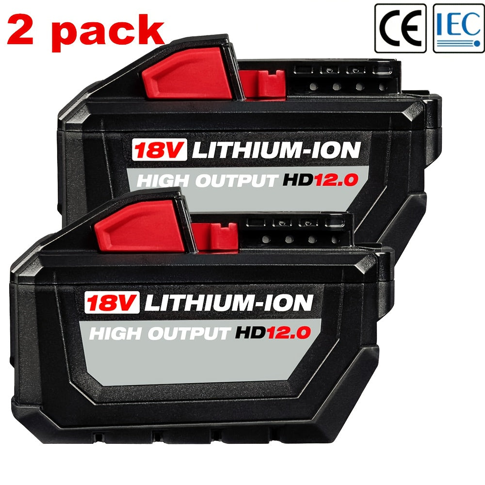 TEMU 2 Pack 12.0ah Lithium-ion Battery Replacement For 18v Battery, Compatible With 48-11-1850 48-11-1840 M18 M18b Cordless Power Tools And Original