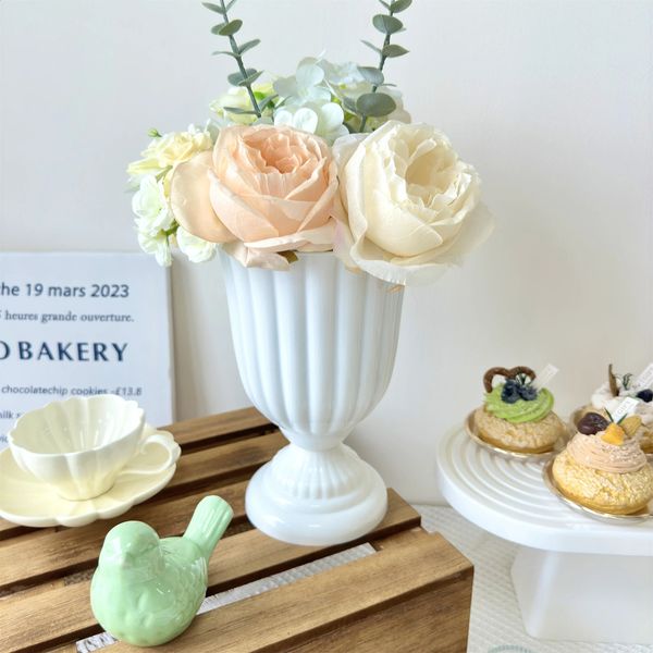 1Pc Mini Flower Arrangement Pots for Centerpiece Table Decorations Plastic Vase Home Decor Wedding Party Christmas 241230