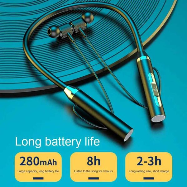 Cell Phone Earphones Fone Earphones Wireless Earphones Magnetic Sports Neck Hanging TWS Earphones with Microphone Wireless Bluetooth Earphon