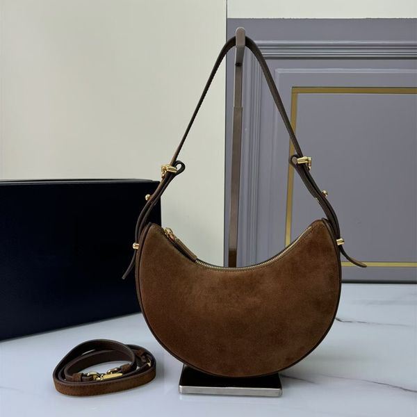 Designer Suede Bag Shoulder Bags Luxury Handbag Wallet Deer Lether Crossbody Clutch Half Moon Bag Woman Mens Underarm Even Crescent Bags Cla