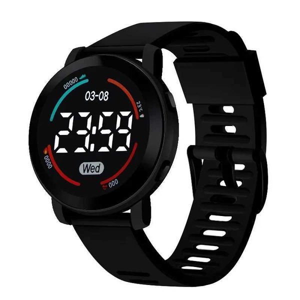 LED Luminous Sports Watch 2023 New Fashion Round Waterproof Electronic Watch Men and Women Digital Clock Relojes Electrnicos Z250207