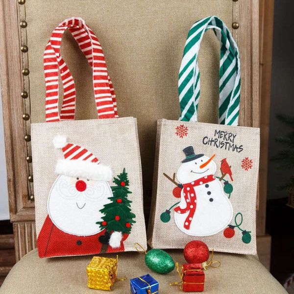Santa Christmas Decorations Cloth Handbag Claus Children Candy Bags For Home Festival Party Gifts Q311 0606