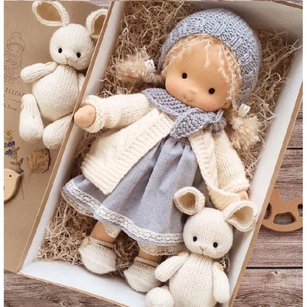 Waldorf Doll Handmade Mini Dress Up Dolls Kawaii Native Enamel Cute Soft Stuffed Plush Toys Girl Kids Christmas Gift 241125