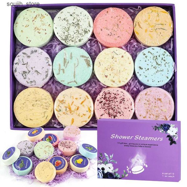 Bubble Bath Shower Steamers Aroma - Birthday Gifts for Women 12 Pack Shower Bombs with Essential Oils. Gifts for Her Self Care Spa L240910