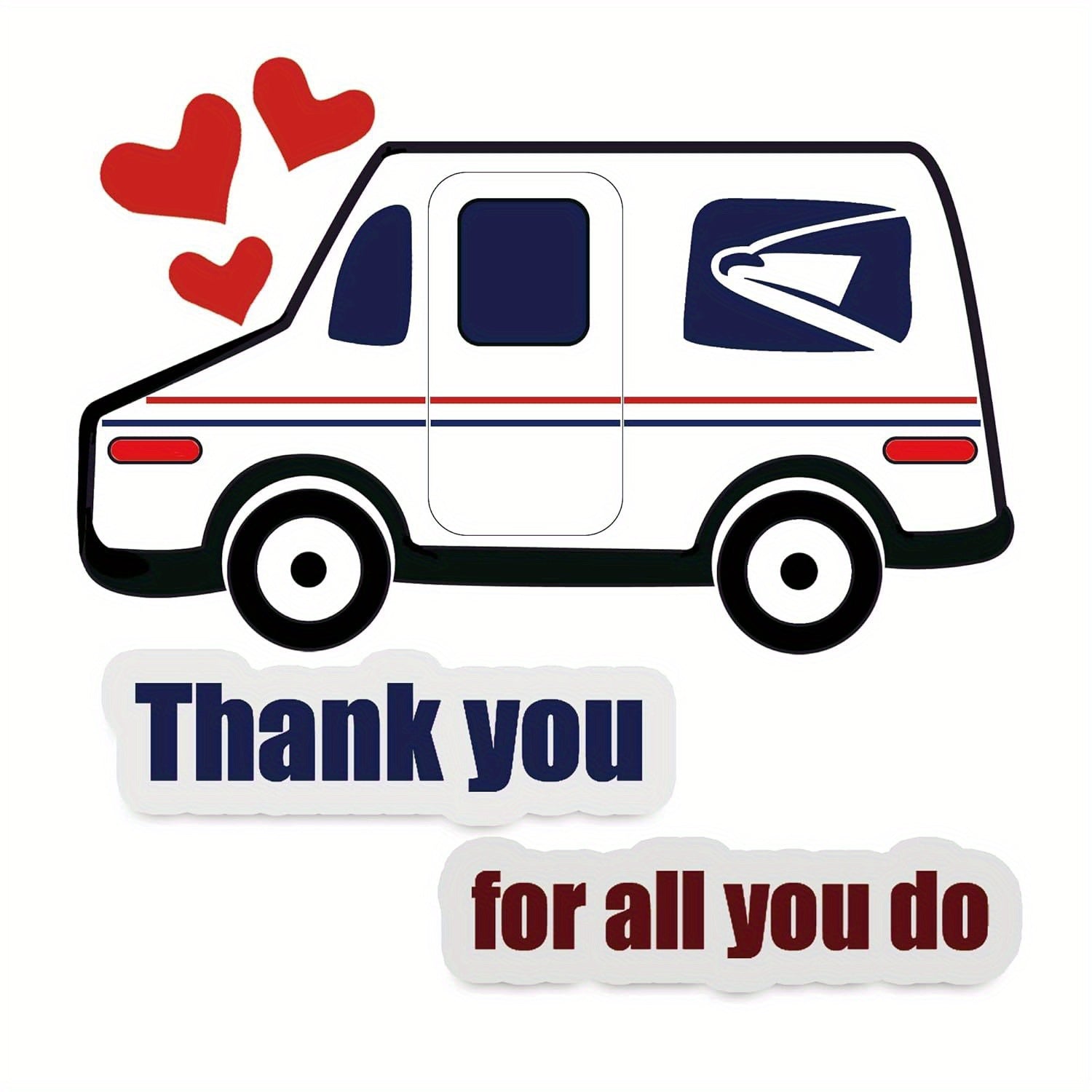 TEMU Byemi Thank You Mailbox Stickers - Appreciation Decals With & Design, Uv- Glossy-like, Mailbox Decoration For - (fits Plastic-metal-wood-) -