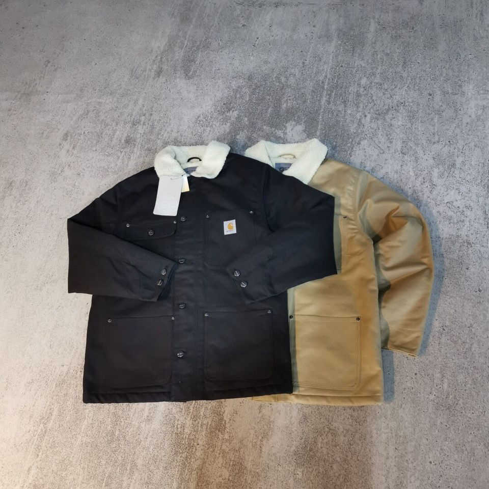 Winter mens down jacket Carhart designer jackets American retro embroidery Windbreaker man fur collar Down coat