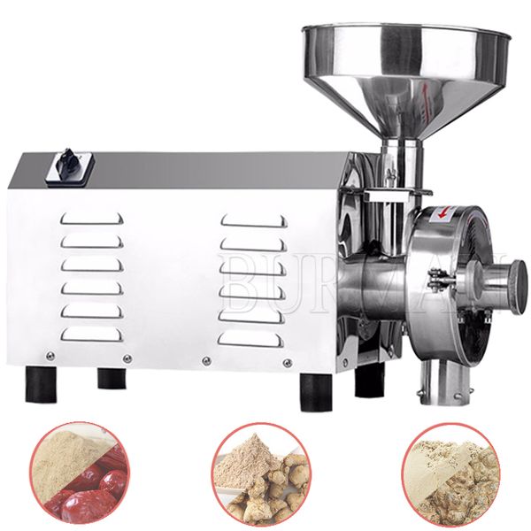 Electric Grain Grinding Machine Commercial Stainless Steel Dry Grinding Machine 220V 110V