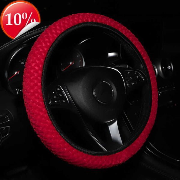 New Universal 38CM 1PC Car Steering Wheel Cover Protector Decoration Super Thick Plush Collar Soft Warm Interior Accessories
