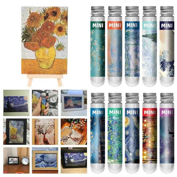 150PCS-Set Gifts Jigsaw Puzzles Multifunctional Mini Test Tube Puzzle Game Oil Painting Family Educational Toys Adult ChildrenM240817