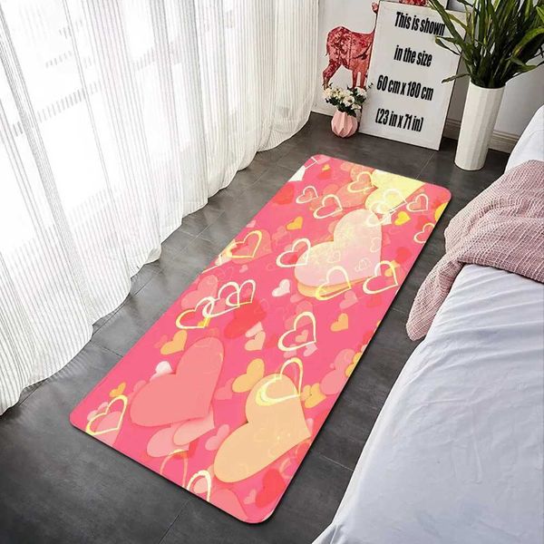 Carpet Bathroom floor mat used for romantic love patterns on the lobby cute carpet suitable customizing family entrance doors H250113