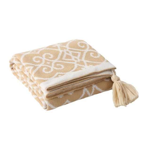 Knitted Woolen Blanket | Nordic Style Retro Living Room Sofa Throw for Office & Afternoon Nap