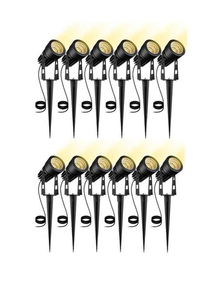 Household aluminum LED garden light 5W outdoor peak lawn light waterproof LED spotlight 0.5m wire AC110V220V DC12V X241102