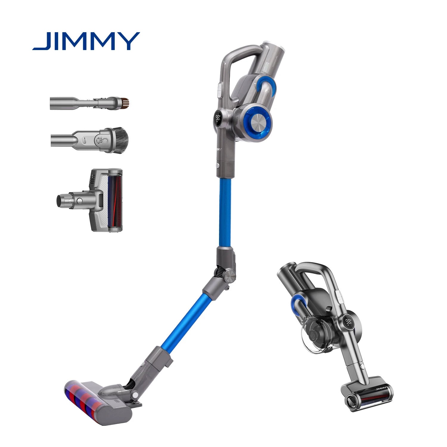 [EU Direct] JIMMY H8 25000Pa Cordless Vacuum Cleaner 160AW Super Power Suction with 4 Mode LED Screen Display Smart Floo