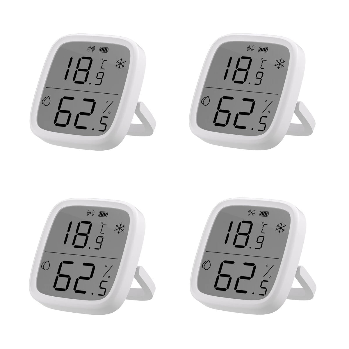 4Pcs SONOFF SNZB-02D LCD Smart Temperature Humidity Sensor APP Control Real-time Monitoring Work with ZB Bridge-P- ZB Do