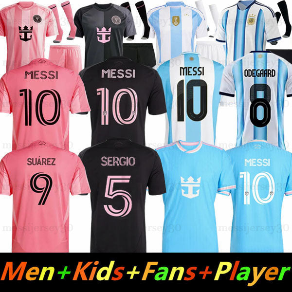 25 26 ArgentinaS soccer Jerseys MESSIS GARNACHO DE PAUL National Team MARTINEZ KUN AGUERO Maradona Football Shirts 2025 2026 Miamis Martinez FC Wome