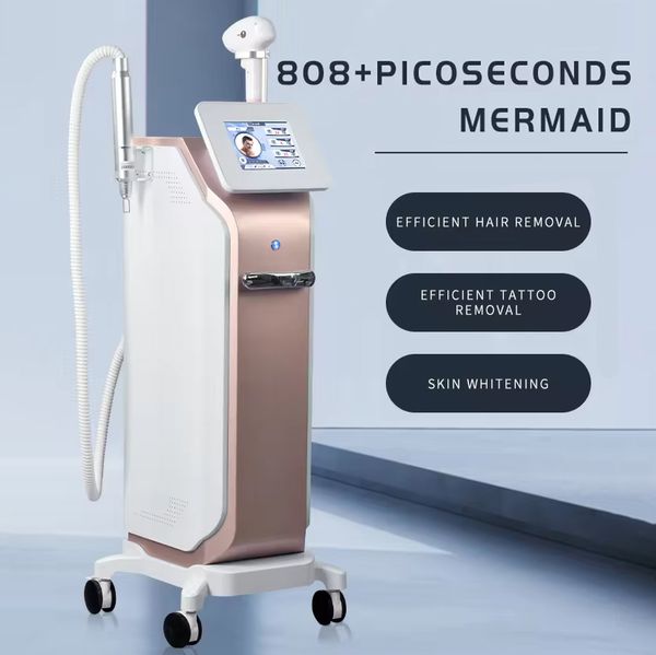 2000W Powerful 808 Diode Laser + Picosecond Hair Removal Nd Yag Fast Tattoo Removal Eyebrow Pigment Cleaning Non-invasive Skin Whitening Mac