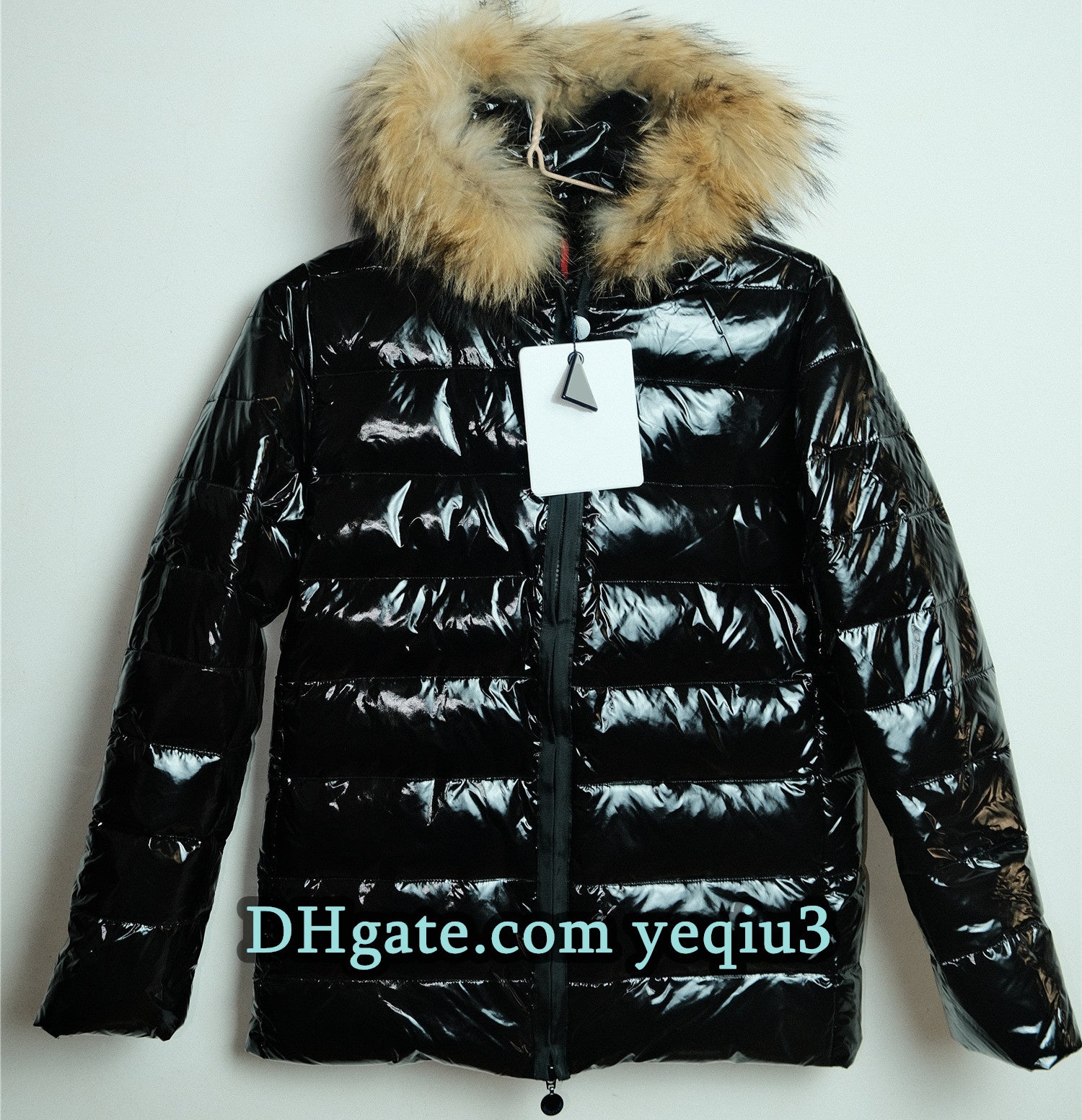 Women puff down jacket Elegant Women White Duck Down Puffer Jacket Warm Winter Parka with Fluffy Wolf Fur Collar for Cold Weather Streetwear Asian S