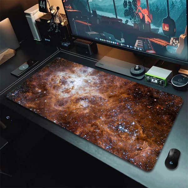 Fantasy Nebula Large Gaming Mouse Pad Keyboard Mat Carpet HD Print Space Mousepad Computer Galaxy Non-Slip Rubber Big Desk Mat
