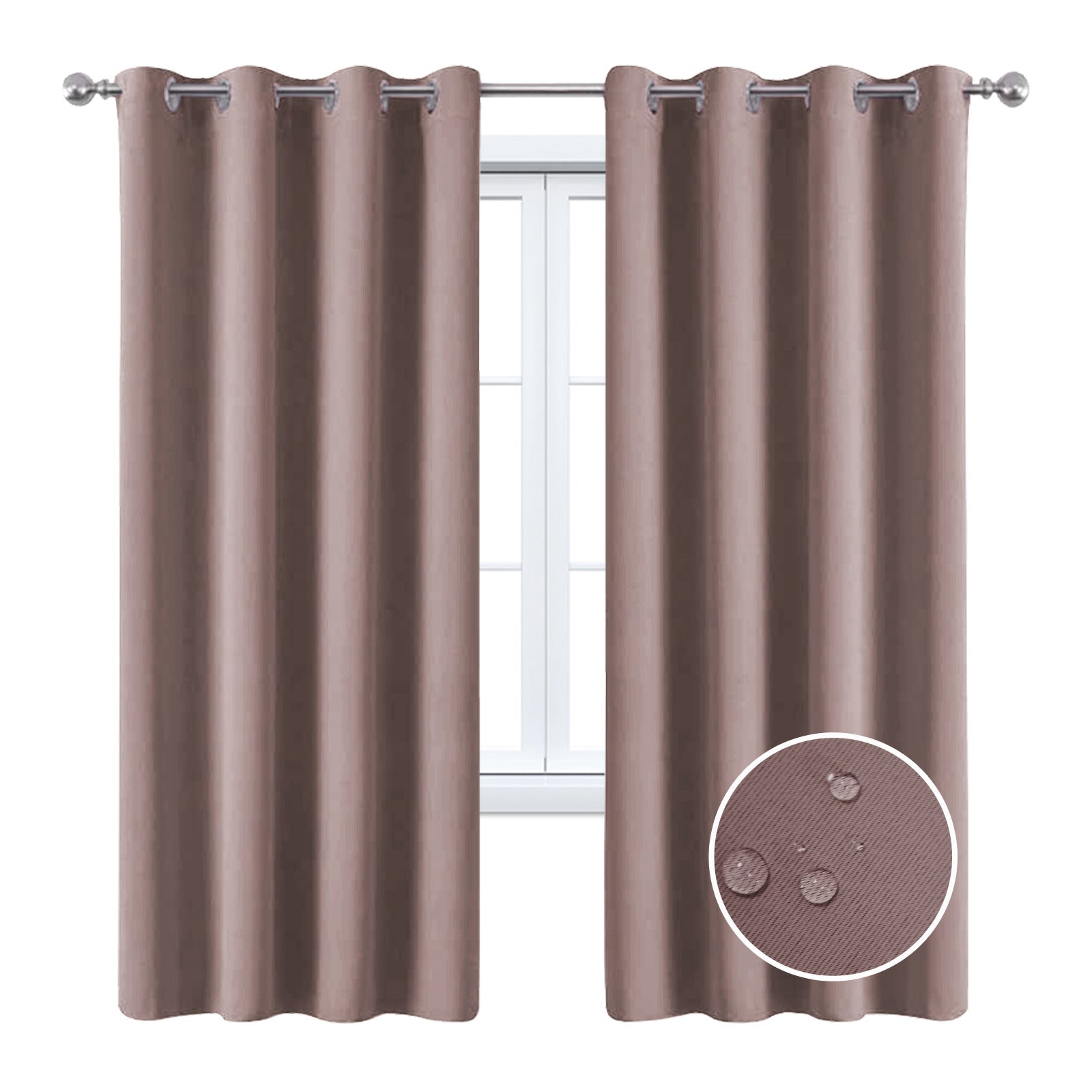 YL-36806 Factory Wholesale Cross-border Full Blackout Cloth Solid Color Balcony Sunscreen Insulation Outdoor Waterproof Curtain Finished Perforated
