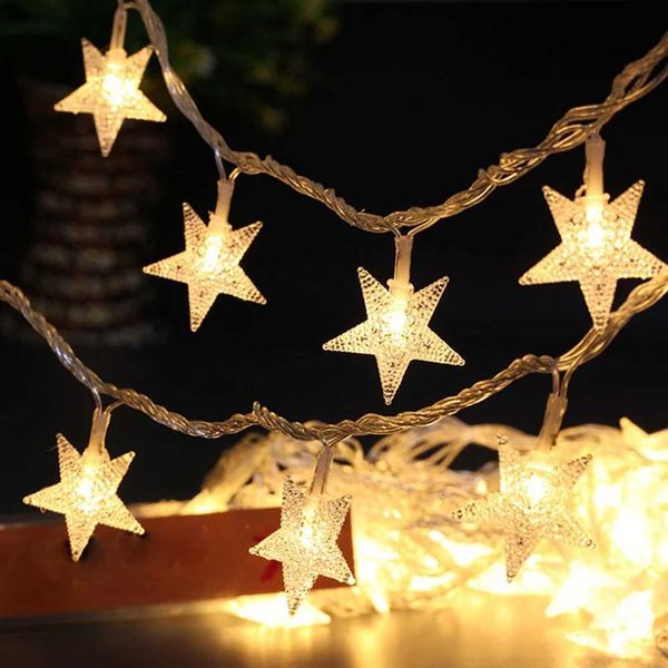 1.5m-3m-6m-10m LED Star String Lights Christmas Garland Battery USB Powered Wedding Party Curtain String Fairy Lamps For HomeXJ250107