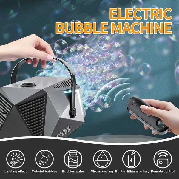 Novelty Games Electric stage bubble generator automatic large capacity machine with remote control for parties weddings birthdays Q241121