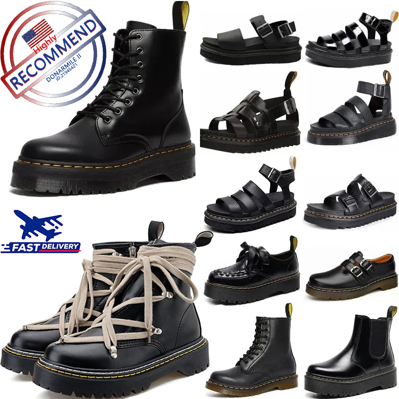 Designer Martin Boots leather winter snow boot for men women booties sandals smooth black fashion bottom sneakers ankle classic outdoor sandal free