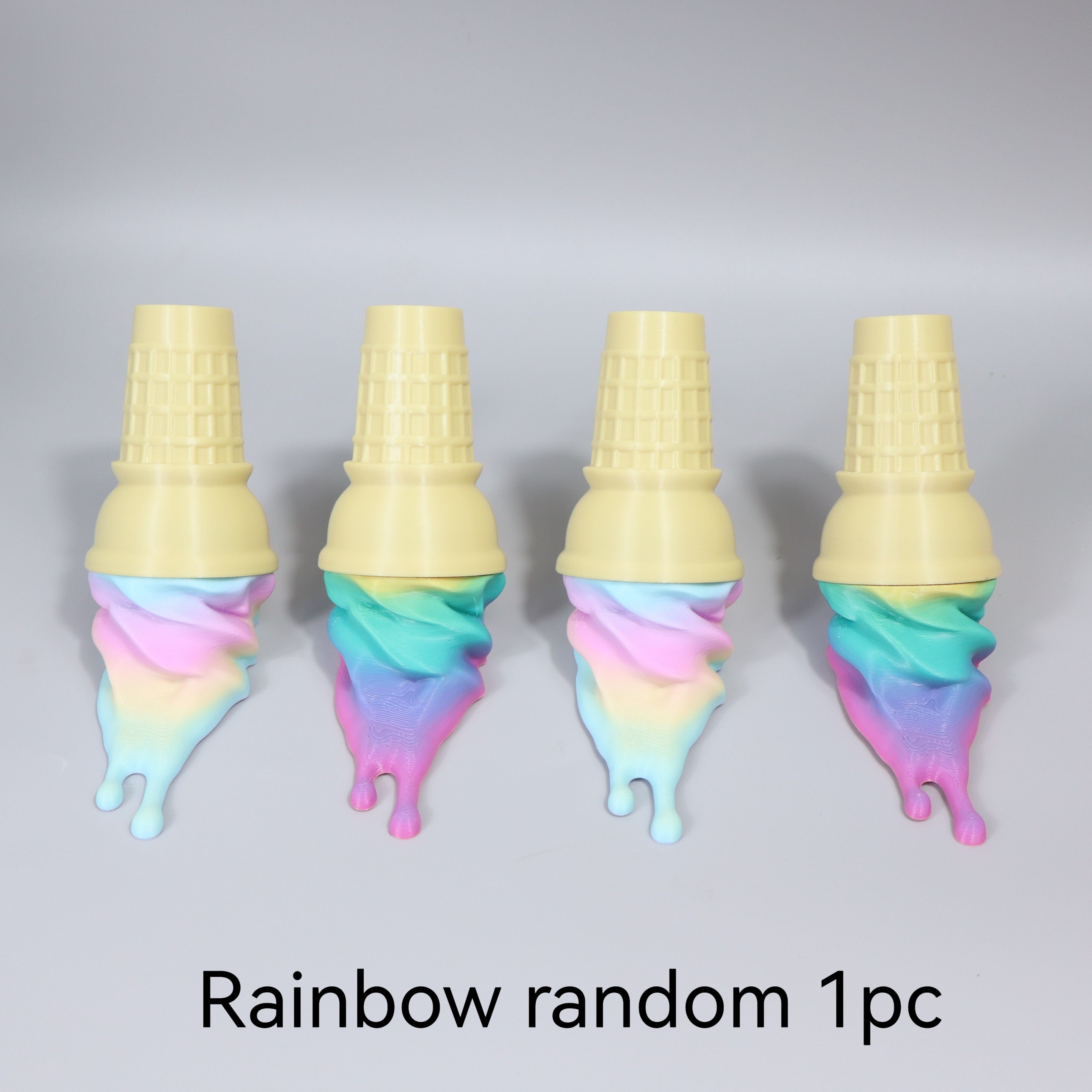 TEMU 3d Printed Falling Ice Cream Hooks, Wall Hooks Decorations, Rainbow Decorative Wall Hanging, Festival Party Decorations, Desktop Decorations,