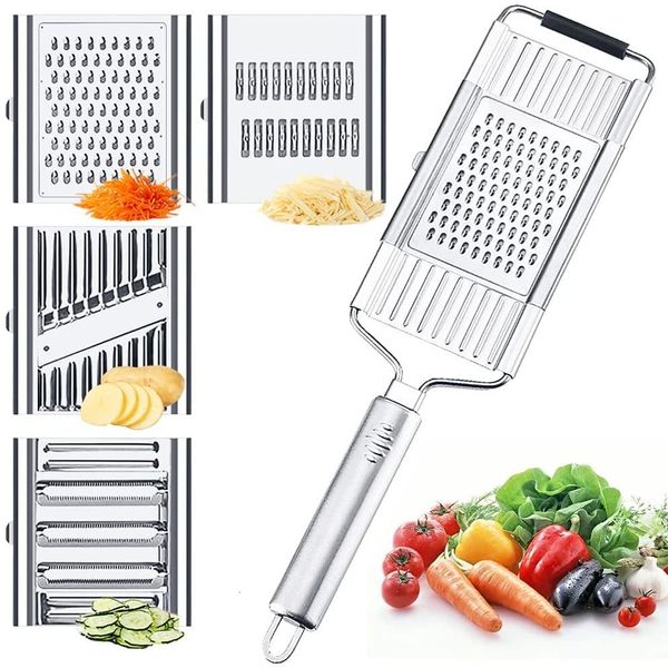 Fruit Vegetable Tools 4 in 1 Vegetable Slicer Shredder Grater Cutter Manual Fruit Carrot Potato Grater With Handle Multi Purpose Home Kitche
