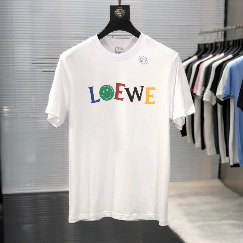 Mens T shirts LOEWE print design shirt letter printing top Tee Short sleeve Cotton Round Collar Short Sleeve T-Shirt style Fashion women T-Shirts