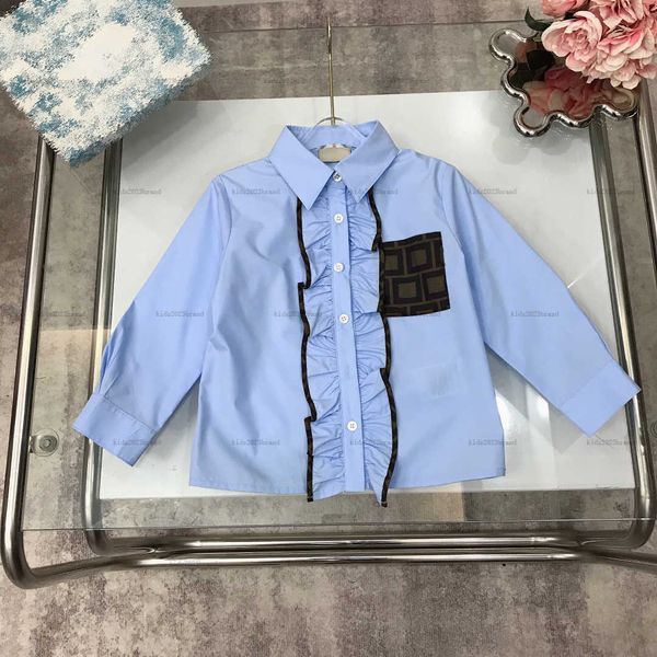 New baby shirt Embroidered letters lapel shirt high-quality kids designer clothes child cardigan Multiple styles girls boys Blouses