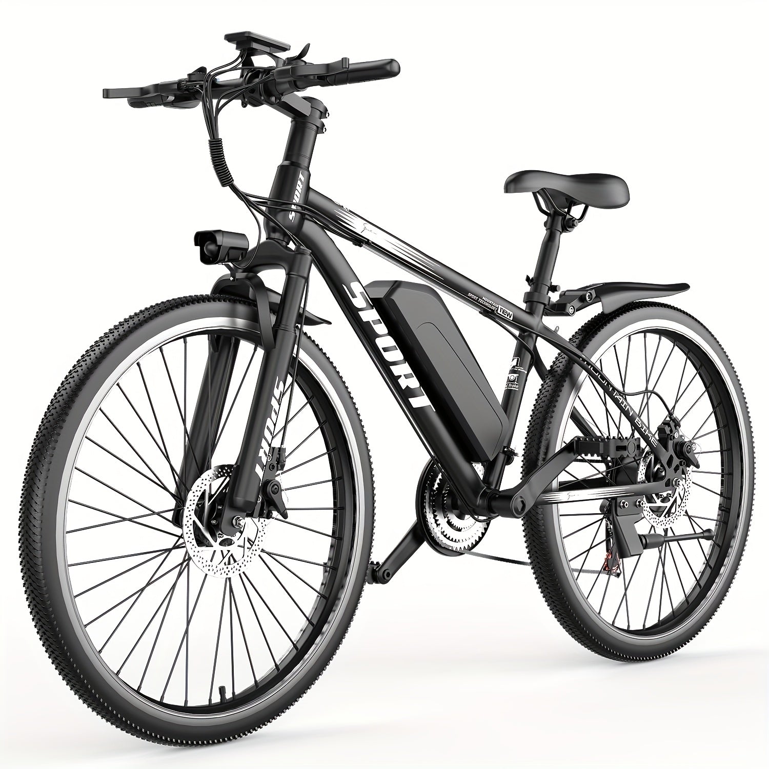 TEMU 700w Electric Bicycle, Adult 26-inch, 48v 10ah Electric Mountain Bike, 45-55mile Mountain Bike, Off-road, Professional 7-speed- S5-350w Commuter