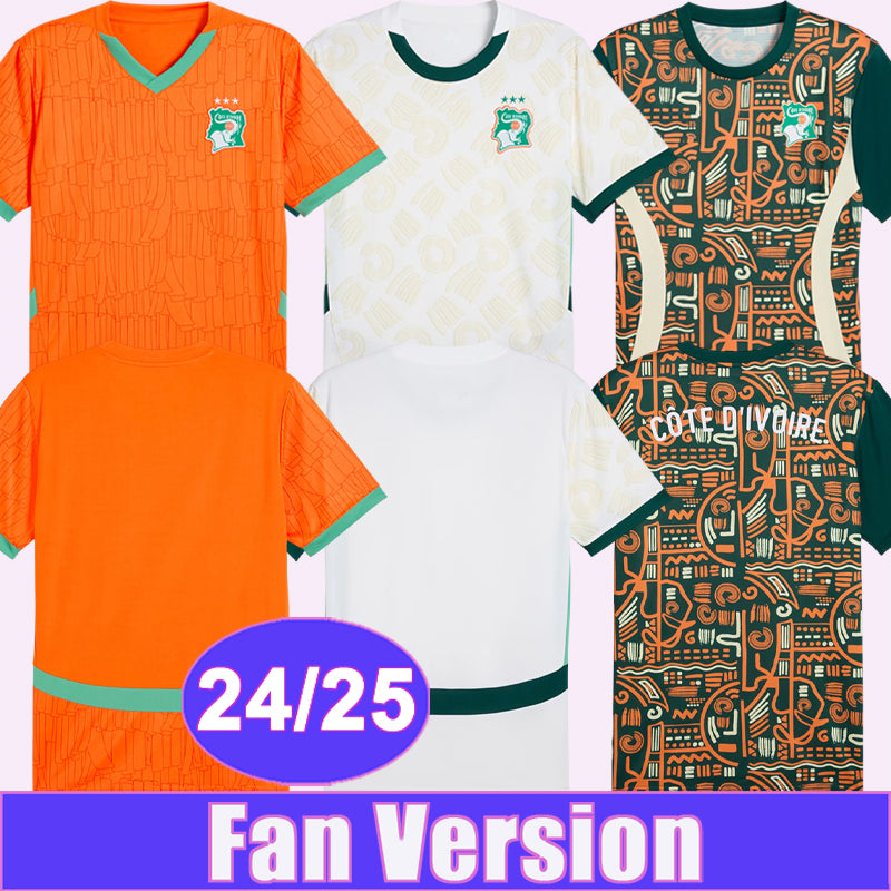 24 25 Cote D Ivoire National Team Mens Soccer Jerseys ADINGRA KOSSOUNOU DIAKITE SERI SINGO Home Away Training Wear Football Shirts