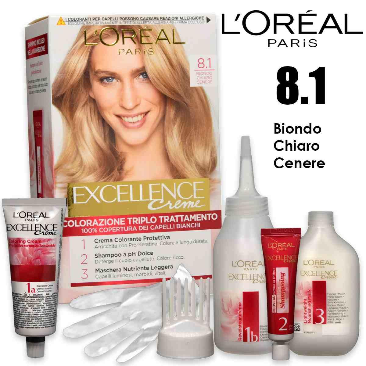 L'oreal farve triple treatment excellence nr. 8.1