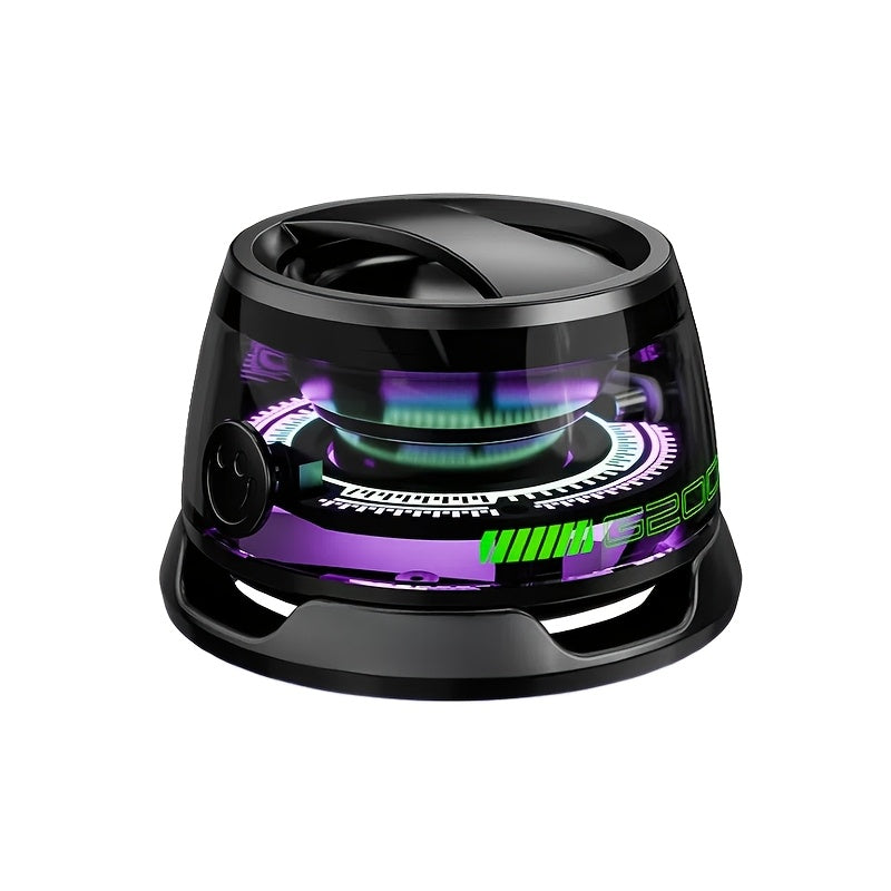 TEMU Mini Speaker With Rgb Lighting, Used As A Phone Stand, Magnetic Wireless Speaker, Suitable For Smartphones And Tablets Christmas Holiday Gifts