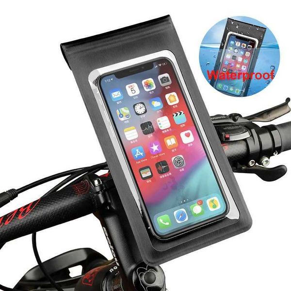 Cell Phone Mounts Holders Bicycle Stand Waterproof Bag Case TPU Touch Screen with Rain Cover Handle Mirror Motorcycle H241015