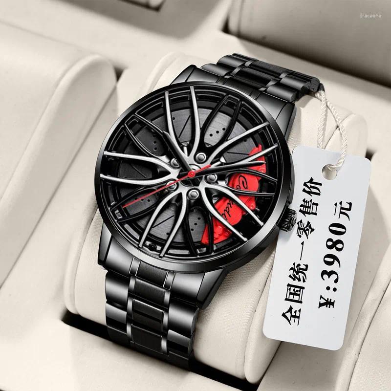 Wristwatches Mens Watches Sport Rim Hub Wheel Wristwatch Male Car Tire Quartz Men&#039;s Relogio Masculino Horloge Mannen