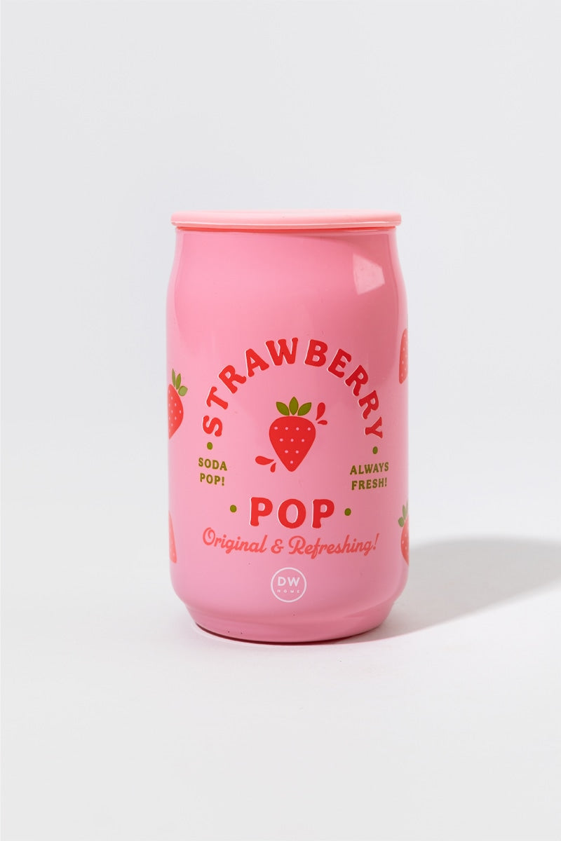 Women's DW Home Soda Pop Strawberry Pop Candle 6oz in Pink by Francesca's - Size: One Size