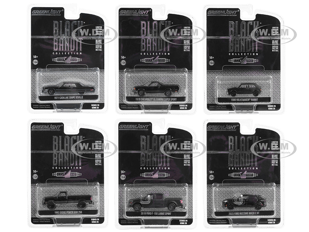 "Black Bandit" 6 piece Set Series 28 164 Diecast Model Cars by Greenlight