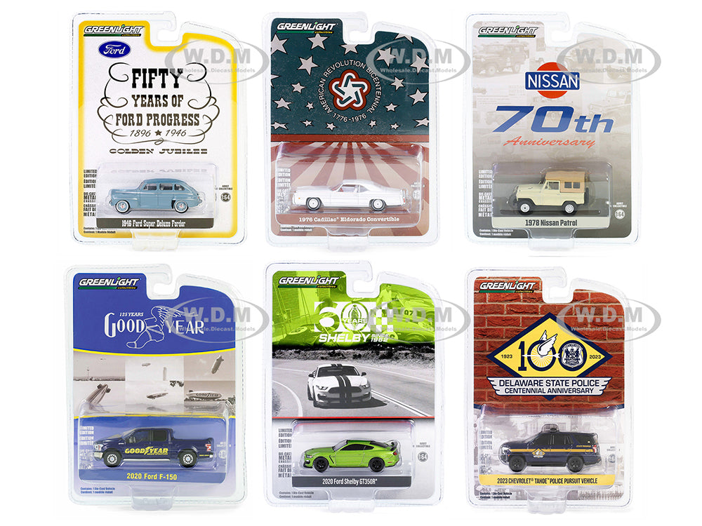 "Anniversary Collection" Set of 6 pieces Series 16 164 Diecast Model Cars by Greenlight