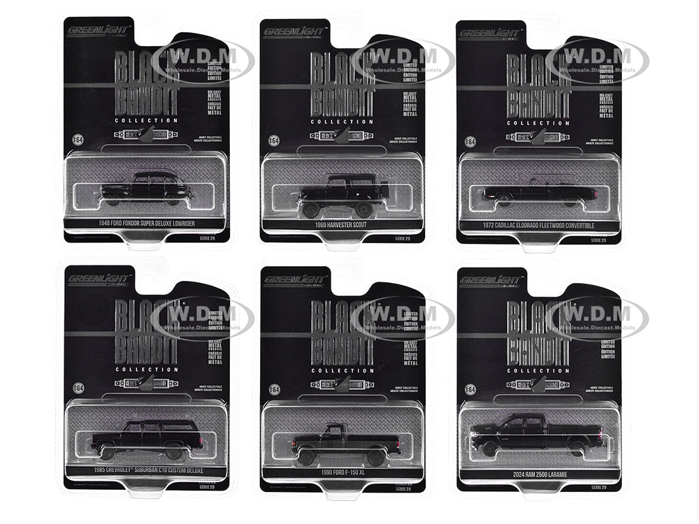 "Black Bandit" 6 piece Set Series 29 164 Diecast Model Cars by Greenlight