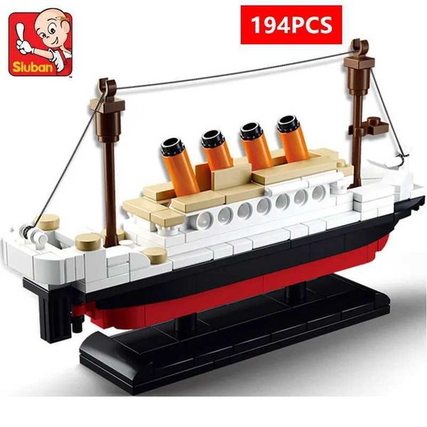 194 pieces of urban RMS Titanic model building block set DIY creative block pictures educational toys Christmas gifts for friends CL240827